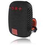 Dpofirs Altoparlante Bluetooth Impermeabile da Esterno, Altoparlante Portatile per Bici da Viaggio con Slot per Schede Integrato per Scooter Elettrico per Mountain Bike (BLACK)
