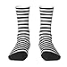 Poream Black And White Stripe Funny Novelty Crew Socks For Men Women,Athletic Sport Casual Socks