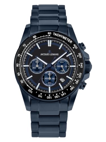 Jacques Lemans Liverpool montre homme bleu acier de prestige pour un style affirmé