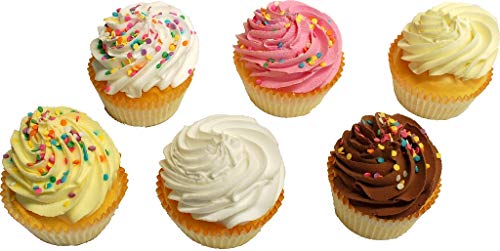 Flora-cal Products Fake Cupcakes 6 Pack Display Props