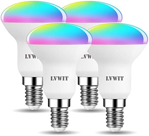 LVWIT E14 WLAN Bluetooth Bulb Alexa RGB, 5W Replaces 40W, 470LM, WiFi LVWIT E14 WLAN Bluetooth Bulb Alexa RGB, 5W Replaces 40W, 470LM, WiFi