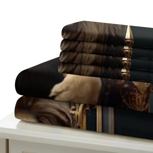 Parure de lit microfibre Lettre Royale K au toucher soie durable - 7