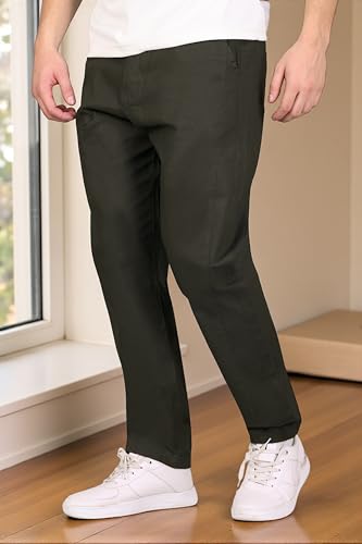 Image of RynoGear Linen Cotton Blend Casual Pants for Men || Trousers for Man || Pants for Man