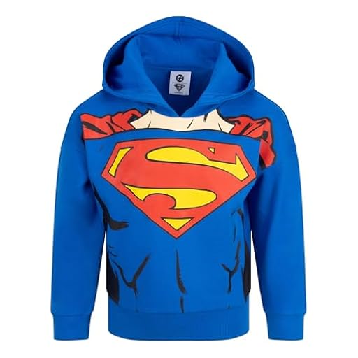 DC Comics Superman Sudadera con Capucha Oficial Niños, 5-6 Años: 116cm, Azul | Ya disponible en tu tienda friki favorita! En mundofriki.es! DC Comics Superman Sudadera con Capucha Oficial Niños, 5-6 Años: 116cm, Azul | Ya disponible en tu tienda friki favorita! En mundofriki.es!