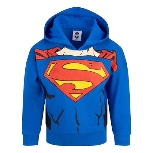 DC Comics Superman Sudadera con Capucha Oficial Niños, 6-7 Años: