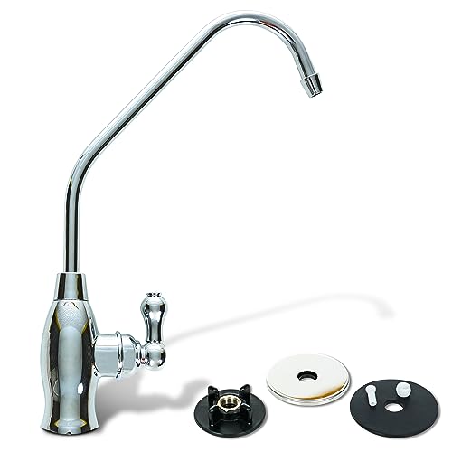 Aquaboon Drinking Water Faucet for Kitchen Sink Chrome RO Faucet Stainless Steel Non Air Gap Sink Water Dispenser