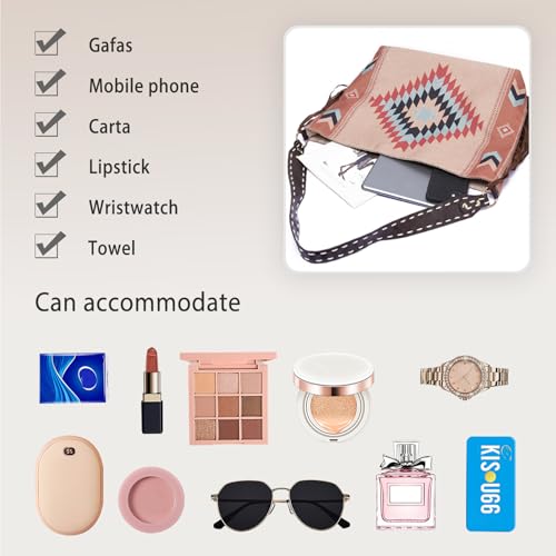 Bolso de mano CORIOS con flecos bohemio para mujer miniatura 5