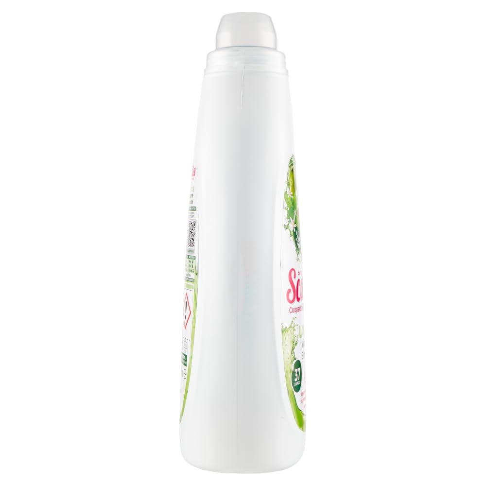 6 detergenti Scala Detersivo Lavatrice Igiene – Detersivo liquido elimina gli odori – bergamotto e legni pregiati – 37 lavaggi 1500 ml + portachiavi Beni Culinari