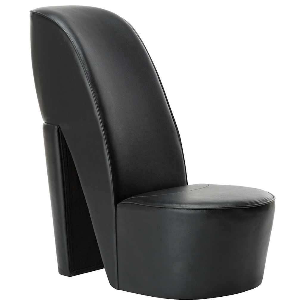 vidaXL Schuhsessel High Heel Design Sessel Stuhl Polstersessel Wohnzimmersessel Loungesessel Relaxsessel Hocker Sitzhocker Schwarz Kunstleder