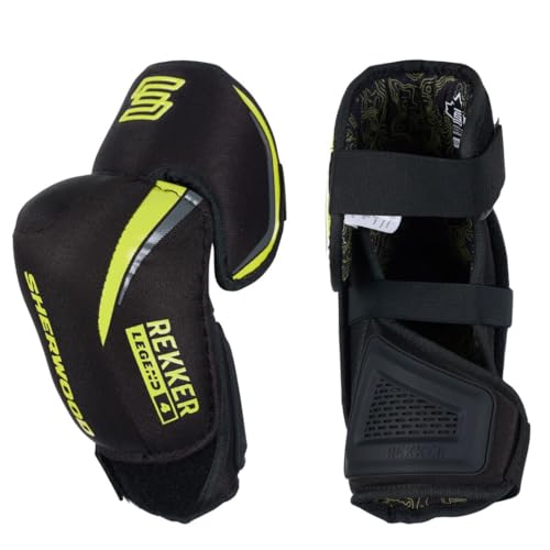 Sherwood Rekker Legend 4 Senior Adult Junior Ice Hockey Elbow Pads, Protective Gear (Senior, Medium)