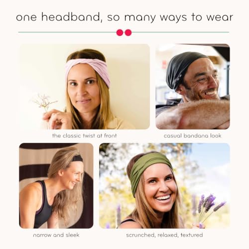 Image of KOOSHOO Head-Band for Men and Women - Durable, Plant-Based Hair Accessory - Versatile Sports Sweatband - Elastic Thick Sweat Band for Women & Men - Great for Running, Yoga, Exercise, etc
