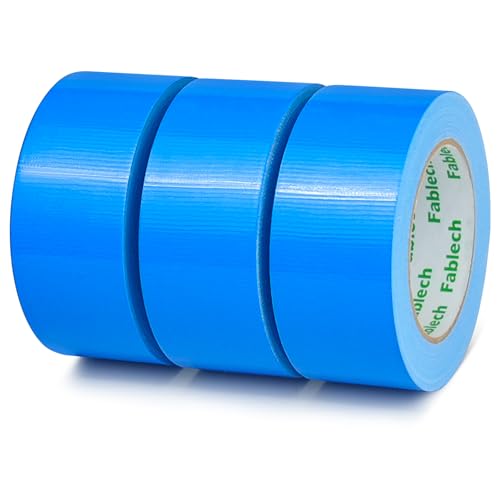 Image of 3 Pack Duct Tape Heavy Duty ,9 Mil Thickness,2 inches x 30 Yards, Waterproof Strong Adhesive Duct Tape, All-Purpose Tear by Hand for Repairs,Flexible,No Residue, DIY & Industrial Projects（Blue）