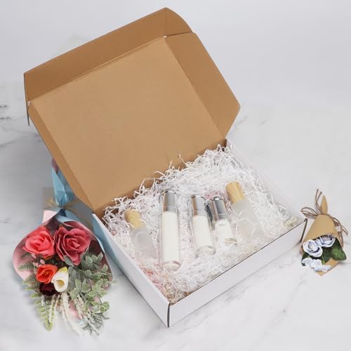 Image of RLAVBL 12x9x3 Shipping Boxes Set of 6, White Corrugated Cardboard Box for Packing, Mailing, Business