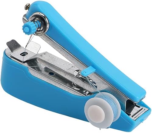 Leadigol Máquina de coser de mano, mini máquina de coser de mano de una sola puntada, máquina de coser portátil inalámbrica para uso en viajes en el