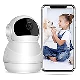 👶 Cámara inalámbrica 1080P FHD WiFi IP para interiores con visión nocturna: resolución clara de 1080P y 2 millones de píxeles. Puede proporcionar imágenes claras y de alta calidad sin importar el acercamiento o el alejamiento. De esta forma, se puede obtener una imagen más clara. Los LED IR de 9 piezas le brindan una imagen clara en tonos oscuros hasta 10 metros.