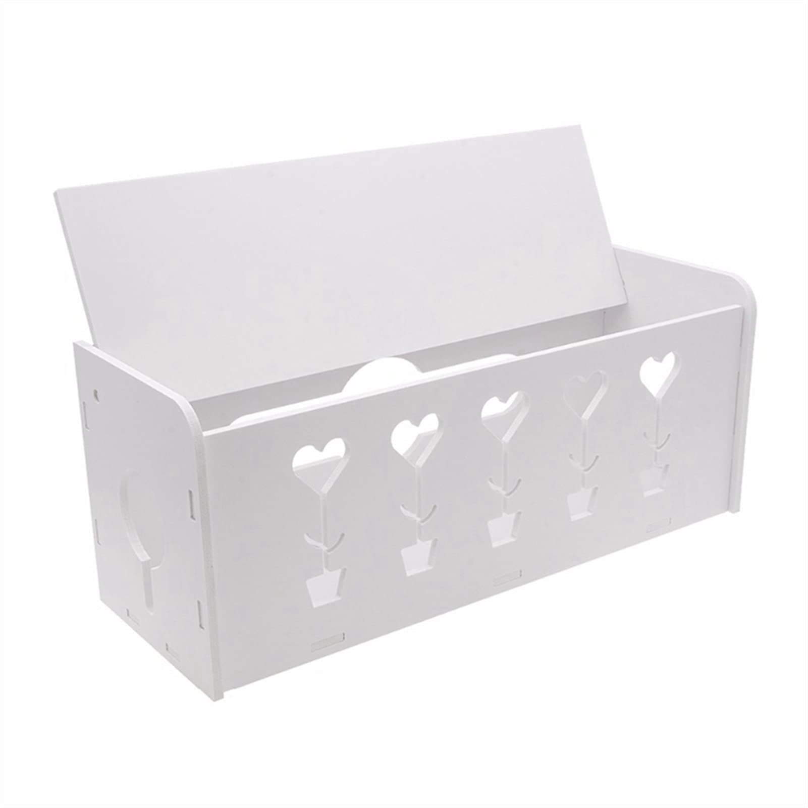 Kabelmanagement-Box Rechteckige Kabel-Aufbewahrungsbox Kabelmanagement-Buchse Netzkabel-Aufbewahrungsbox Kabelaufbewahrungs-Manager-Box (Weiß)