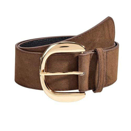 Women's Faux Leather Adjustable Belts Thick Belt Vintage Metal Buckle Square Metal Date Night Spring
