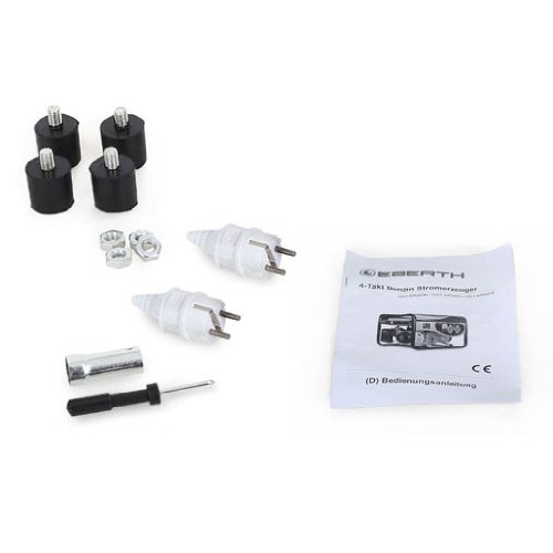 EBERTH 3000 Watt Générateur électrique (6,5 CV Moteur à essence 4 temps, Refroidi à l'air, 2x 230V, 1x 12V, Régulateur de tension automatique AVR, Alarme manque d'huile, Voltmètre) EBERTH 3000 Watt Générateur électrique (6,5 CV Moteur à essence 4 temps, Refroidi à l'air, 2x 230V, 1x 12V, Régulateur de tension automatique AVR, Alarme manque d'huile, Voltmètre)