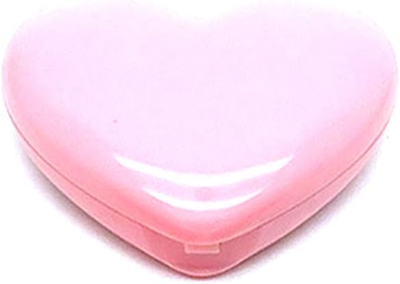 1Pcs Heart-Shaped Eyeshadow Makeup Box With Lip Stick Powder Containers Cases Dispenser - Travel Size, Pink
