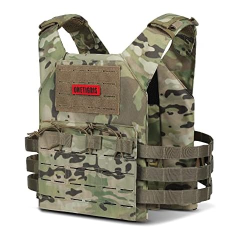 Chaleco táctico LCPC de OneTigris con portacargador Laser Cut y placas EVA Cover