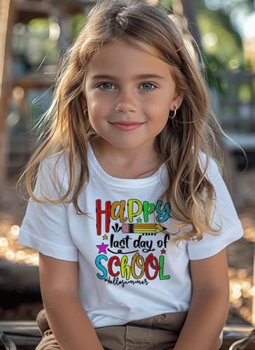 Image of hrcfbk Kids Toddler Little Boys Girls Last Day of School T-Shirt End of School Year Summer Holiday Shirt