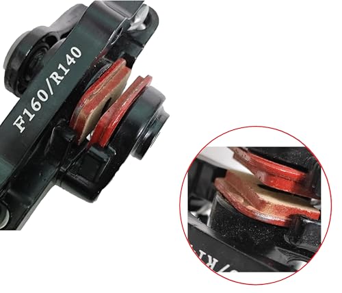 Image of CYBIC Bicycle Disc Brake Caliper Set of 2 Front with Brake Pads Durable Alloy Construction Smooth Performance Easy Installation Universal Fit for Mountain and Road Bikes Black