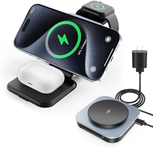 Cargador Inalámbrico Magnético 15W + Adaptador 20W USB-C | Compatible IPhone 16/15/14/13/12, AirPods, Carga Rápida