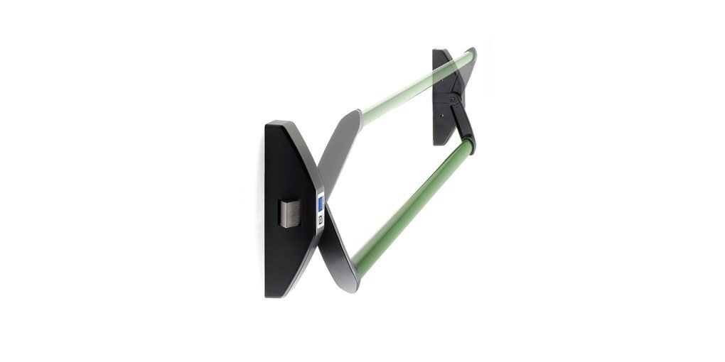Tesa Assa Abloy Dispositivo antipánico de empuje, modelo de embutir de nueca de 9mm de la gama Universal en acabado negro-verde