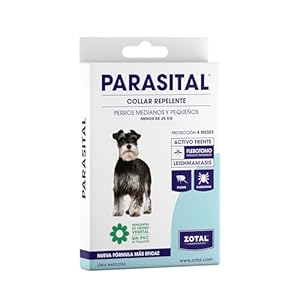 Zotal Parasital Collar Antiparasitario - 60 cm - para Perros Medianos y Pequeños (Menos de 25 Kg) - Protección de hasta 4 Meses - Repele Natural contra Mosquitos, Pulgas y Garrapatas