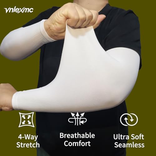 4 Pairs Arm Sleeves to Cover Arms for Men & Women,UV Sun Protection,Cooling Sports Compression,Tattoo Cover Up Sleeve3