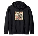Gráfico de flores botánicas Thrush Cottagecore Sudadera con Capucha