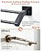 Alise Double Bath Towel Bars Towel Racks for Bathroom,Wall Mount Towel Holder Heavy Duty 16-Inch Towel Hanger Rail,SUS304 Stainless Steel Matte Black