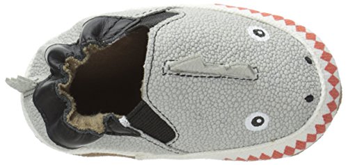 Robeez Dino Dan Flat (Infant), Pale Grey, 6-12 Months M Us Infant #TOP4