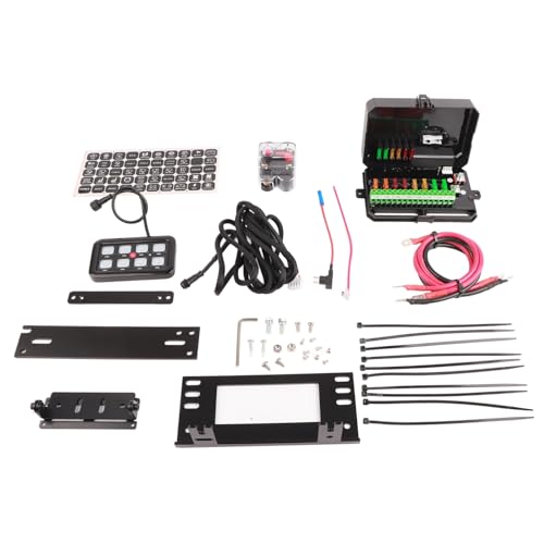 Painel de Botão de Pressão, Bloco de Fusíveis de 8 Vias, Plug and Play, Função Regulável Automática