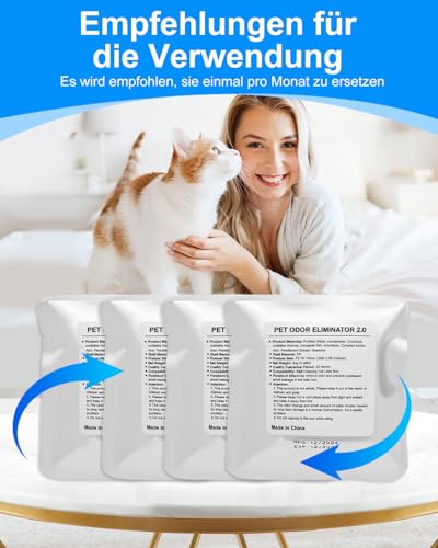 Haliya 2 Stück Geruchsentferner für PETKIT Pura Max/Pura Max 2 / Purobot Max Pro Selbstreinigende Katzentoilette, N50 Geruchsvernichter，Geruchskontrolle