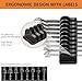 Mudygelay 52 pcs Modular Wrench Organizers for Tool Drawers - Wrench Rack with Metric&SAE Labels, Perfect Tool Storage Holder. Gift for Father and Boyfriend (Orange)