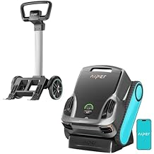 Aiper Scuba X1 Pro Max All-in-One Pool Cleaning Robot & Skimmer with Caddy, 8,500 GPH Suction Pool Vacuum, Ultra-fine Filtration, Smart Surface Parking, for All Inground Pools, Blue