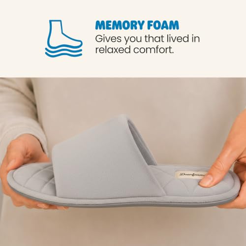 Image of Dearfoams womens Slipper Memory Foam Summer House Shoe Beatrice Terry Slide