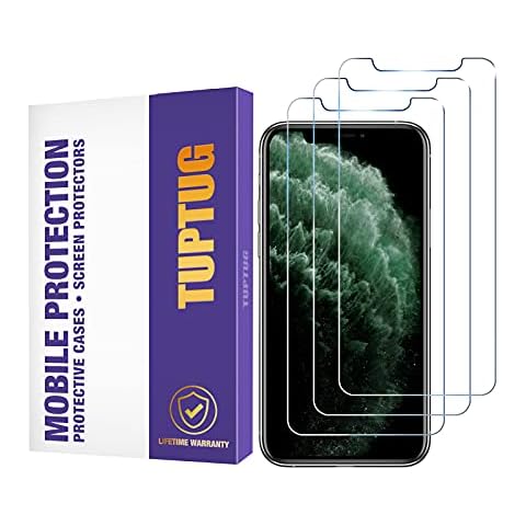 TUPTUG Tempered Glass Screen Protector for iPhone 11 Pro Max, Xs Max (3 Pack) Toughened Glass Protective Cover for 6.5inch Apple iPhones [Ultra Clear] [Case Friendly] [Easy Install] [No Cover