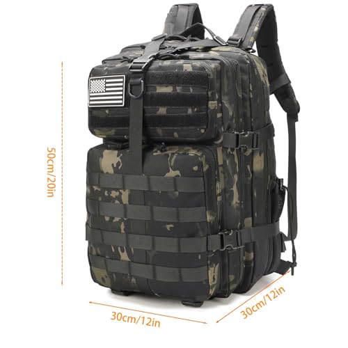 Tactical Military Backpack with Holster & MOLLE System - Image 3
