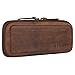 Produktbild STILORD 'Scotty' Leder Etui Vintage mit Reißverschluss Hardcase Große Federmappe Herren Federmäppchen Damen Stifte-mappe Office Pencil Case Retro Federschachtel Echtleder, Farbe:Zamora - braun