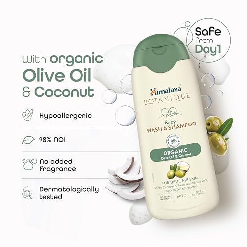 Image of Himalaya Botanique Baby Wash & Shampoo|Organic |No Post-Bath Dryness|100 ml