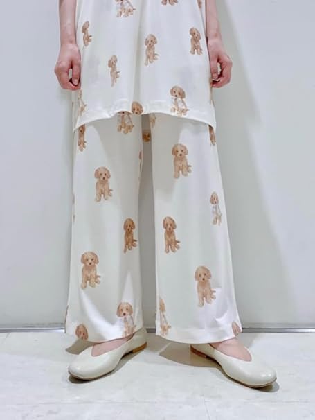 ジェラートピケ❤︎トイプードル柄ロングパンツ gelato pique｜トイプードル柄ロングパンツ | Rakuten Fashion