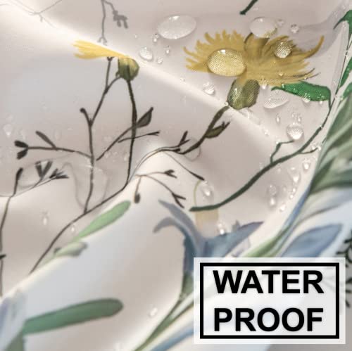 Waterproof Wild Floral Tablecloth Rectangle 60x120 Inch - Wild Flower Daisy Oblong Table Cloth, Spring and Summer Table Décor, Easter Table Setting for Dining Room, Kitchen, Camping by DIVA EN CAMINO DEC - Used condition - Image 2