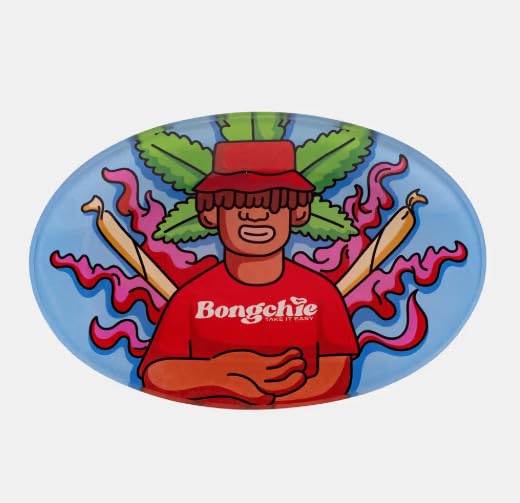 Bongchie Toke Daddy Oval Glass Mixing Tray for Smoking Accessories | Premium Durable Rolling Tray | Smooth Surface for Rolling & Organizing Herbs | Easy Clean-image-15