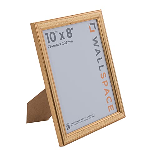 Wall Space 10x8 Gold Frame | Gold Picture Frame 10x8 inches | 10 x 8 inch Gold Photo Frame | 10x8 Gold Frames | 8x10 Gold Picture Frames made from SOLID WOOD with REAL GLASS | Gold 10x8 Frame