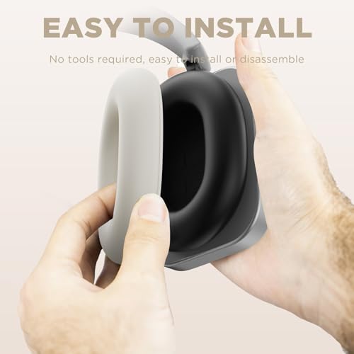 Funda protectora para almohadillas de auriculares Nothing Headphone (1) y Nothing Headphone (a) 2026, cubierta lavable y suave para orejeras (blanco roto) miniatura 6