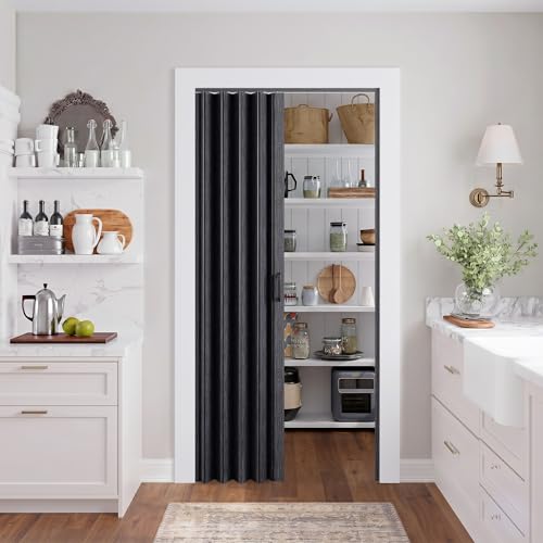 SmartStandard 36" x 80" Accordion Doors, Double Walled, Classic Black by SMARTSTANDARD - Used condition - US$68.06