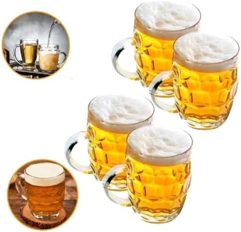 Kit 4 Canecas Chopp Cerveja Vidro Robusto 470ml