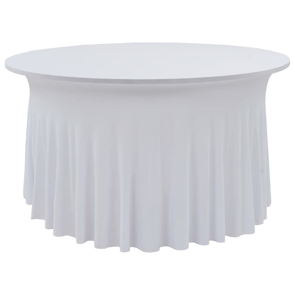 Générique Tischdecke, elastisch, Tisch mit Unterrock, 2-teilig, 180 x 74 cm, Weiß | 10 % Elastan, Fußbezug, maschinenwaschbar bei 40 °C, Stretch für Veranstaltungen